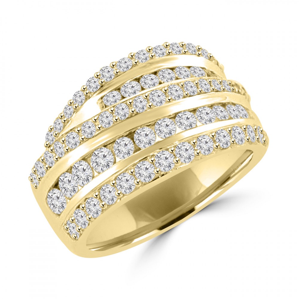 2.00 ct Ladies Round Cut Diamond Anniversary Ring in Prong Setting 14
