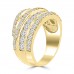 2.00 ct Ladies Round Cut Diamond Anniversary Ring in Prong Setting 14 kt Yellow Gold