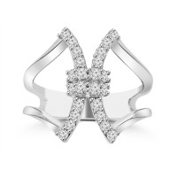 0.50 ct Ladies Round Cut Diamond Anniversary Ring in Prong Setting
