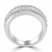 1.79 ct Ladies Princess and Round Cut Diamond Anniversary Ring 