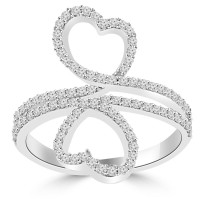 0.85 ct Ladies Brilliant Cut Diamond Anniversary Ring