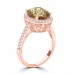 2.67 ct Ladies Round Cut Diamond & Oval Shape Morganite Anniversary Wedding Band Ring ( G-H Color SI-2 I1 Clarity)