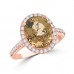5.39 ct Ladies Round Cut Diamond & Oval Shape Morganite Anniversary Wedding Band Ring ( G-H Color SI-2 I1 Clarity)