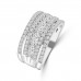 1.29 ct Ladies Micro Pave Set Round Cut Diamond Anniversary Band in 14k White Gold  (H-I Color SI-2 I1 Clarity)