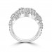 2.52 ct Ladies Micro Pave Set Round Cut Diamond Anniversary Band in 14k White Gold  (H-I Color SI-2 I1 Clarity)