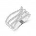 0.80 ct Ladies Micro Pave Set Round Cut Diamond Anniversary Band in 14k White Gold  (H-I Color SI-2 I1 Clarity)