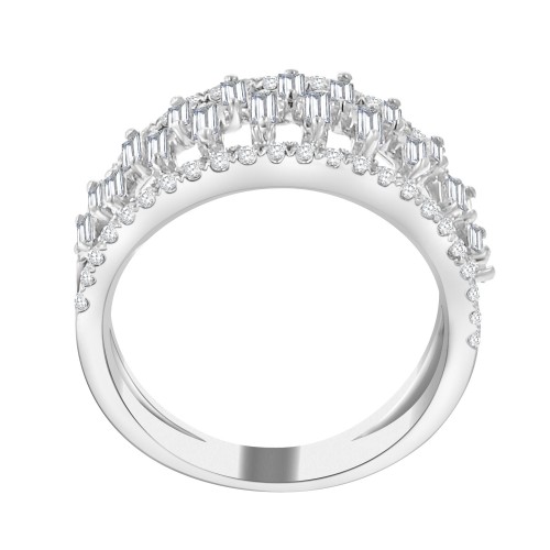 2.00 ct Ladies Round Cut Diamond Anniversary Wedding Band Ring in 14 kt White Gold