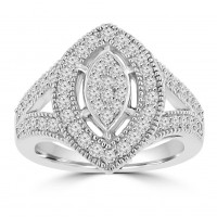0.85 ct Ladies Round Cut Diamond Anniversary Ring in Prong Setting