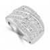 2.10 ct Ladies Round Cut Diamond Anniversary Ring in Prong Setting