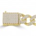 10.15 ct Men's Round Cut Diamond Miami Cuban Link Bracelet in 14 kt Yellow  Gold 
