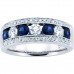 1.50 ct Ladies Blue Sapphire Wedding Band Ring