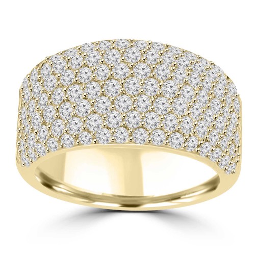 3.25 ct Ladies Round Cut Diamond Anniversary Wedding Band Ring 14 kt Yellow Gold
