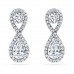 3.50 ct Ladies Round Cut Diamond Drop Earrings