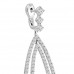 4.55 ct Ladies Round Cut Diamond Dangling Chandelier Earrings In 14 Kt White Gold