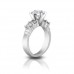 1.70 ct Women's Round Cut Diamond Engagement Accented Ring