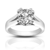 1.33 ct Ladies Round Cut Diamond Solitaire Engagement Ring