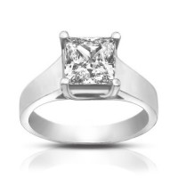 1.50 ct Ladies Princess Cut Diamond Engagement Ring