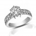 2.00 ct Ladies Two Row Round Cut Diamond Engagement Ring
