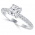 1.10 ct Ladies Round Cut Diamond Engagement Ring in 14 kt White Gold