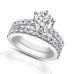 2.25 ct Ladies Round Cut Diamond Engagement Ring Set 