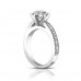2.25 ct Round Cut Diamond Engagement Ring Set Whit Millgrain on The Shank 