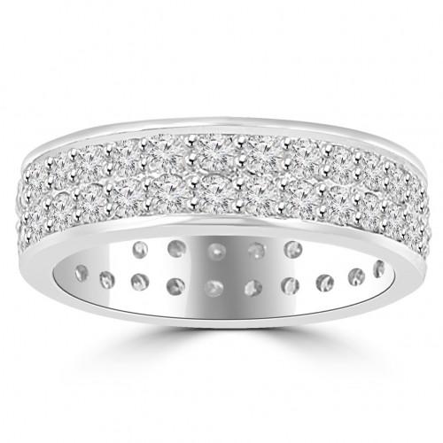 2.40 ct Ladies Round Cut Diamond Eternity Wedding Band Ring
