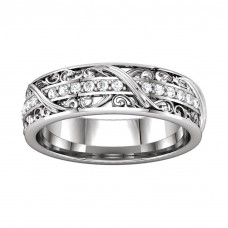0.45 ct Ladies Round Cut Diamond Eternity Wedding Band Ring New Style