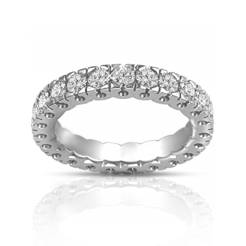 1.50 ct Round Cut Diamond Eternity Wedding Band Ring 
