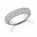 3.50 ct Ladies Three Row Diamond Eternity Wedding Band Ring