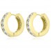 1.20 ct Ladies Round Cut Diamond Hoop Huggie Earrings In 14 Kt Yellow Gold