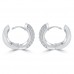 1.80 ct Round Cut Diamond Huggie Earrings In 14 kt White Gold