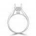 0.40 Ct Ladies Round Cut Diamond Semi Mounting Engagement Ring in 14k White Gold