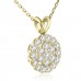 1.00 Ct Ladies Round Cut Diamond Pendant / Necklace Yellow Gold