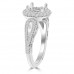 0.85 ct Ladies Round Cut Diamond Semi Mounting Engagement Ring in 14 kt White Gold