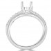 0.35 ct Ladies Round Cut Diamond Semi Mounting Engagement Ring in 14 kt White Gold