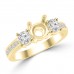 1.22 ct Ladies Round Cut Diamond Semi Mounting Engagement Ring in 14 kt Yellow Gold