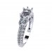 1.85 ct Round Cut Diamond Semi Mount Engagement Ring