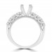 0.70 ct Ladies Round Cut Diamond Semi Mounting Ring in 14 kt White Gold
