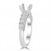 0.70 ct Ladies Round Cut Diamond Semi Mounting Ring in 14 kt White Gold