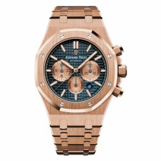 Audemars Piguet Royal Oak Automatic Rose Gold Blue Dial Watch 26331OR.OO.1220OR.01