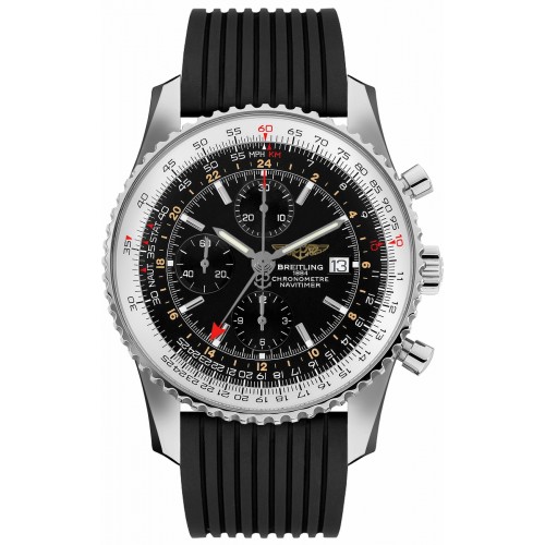 Breitling Navitimer 1 Chronograph GMT 46 Steel Black Dial Men's Watch A2432212-B726-252S