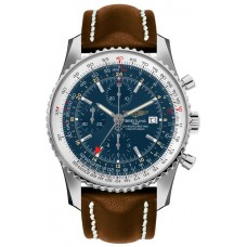 Breitling Navitimer World Blue Dial Automatic Men's Watch A2432212-C651-443X