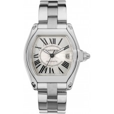 Cartier Roadster Sunray Silver Dial Stainless Men's Watch W62025V3
