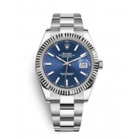 Rolex Oyster Perpetual Datejust 41 Watch Blue dial, Stainless Steel, Fluted bezel 126334blio