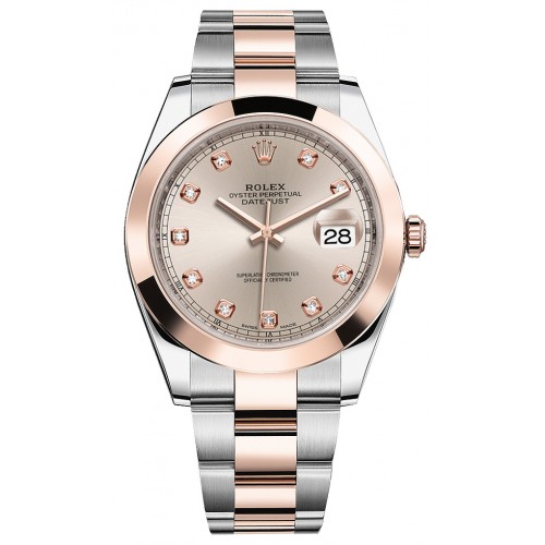 Rolex Datejust 41 Men's 18K Rose Gold & Steel Watch 126301-SDTDO