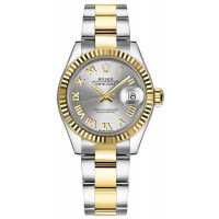 Rolex Lady-Datejust 28 Silver Roman Numeral Watch 279173-SLVRO
