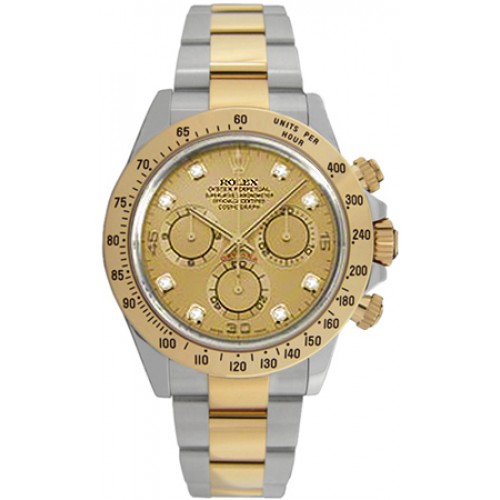 Rolex Cosmograph Daytona Champagne Diamond Dial Watch 116523-GLDD