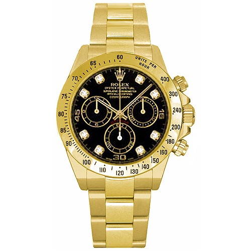 Rolex Cosmograph Daytona Diamond Dial Watch 116528-BLKD