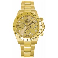 Rolex Cosmograph Daytona Champagne Diamond Dial Watch 116528-GLDD