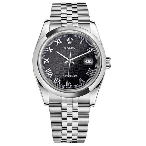 Rolex Datejust 36 Black Jubilee Roman Numeral Watch 116200-BKJRDO